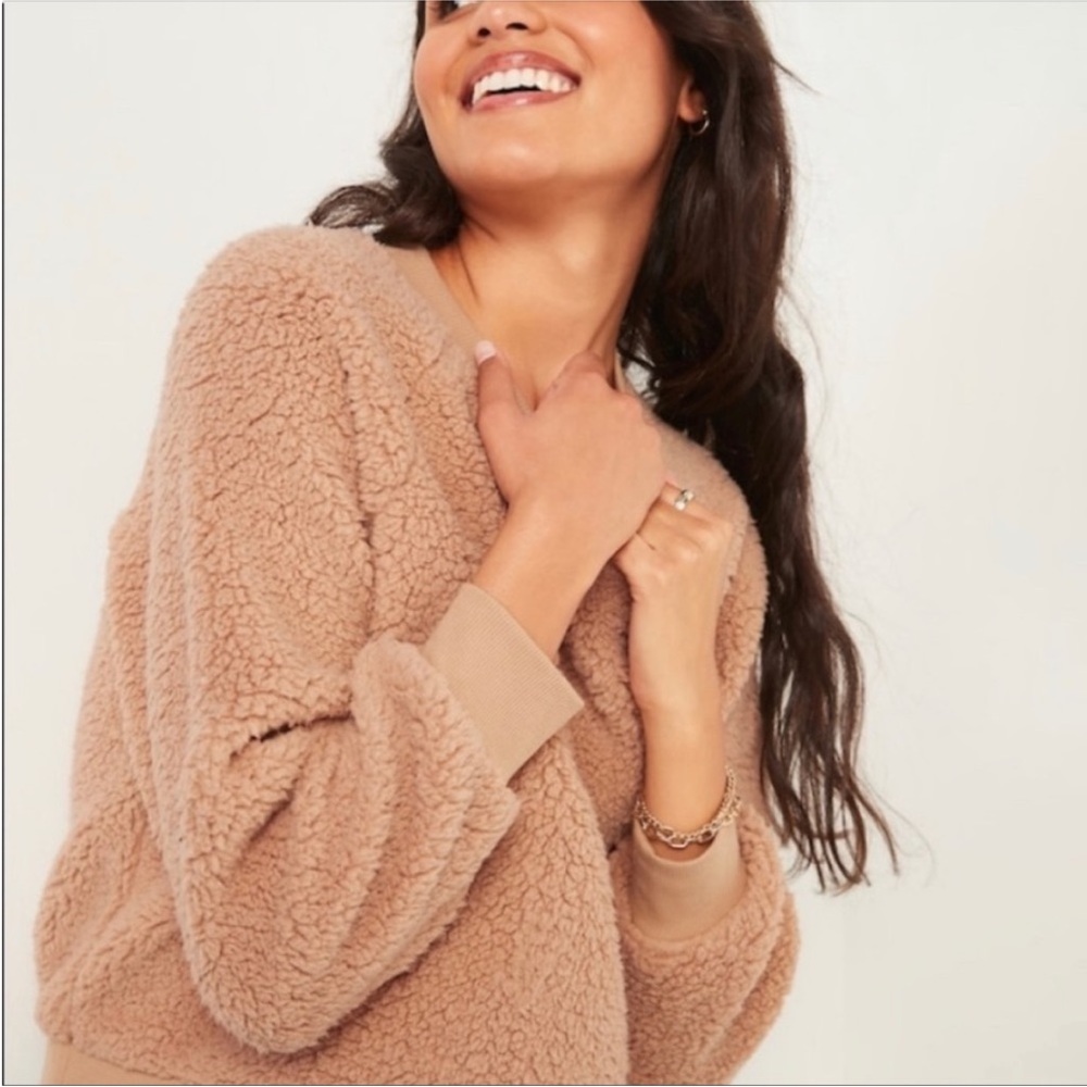 Cozy Crewneck Sherpa Sweatshirt